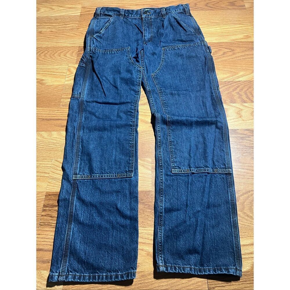 Carhartt Men’s Loose Straight Double Knee Dungaree Jeans 32x32